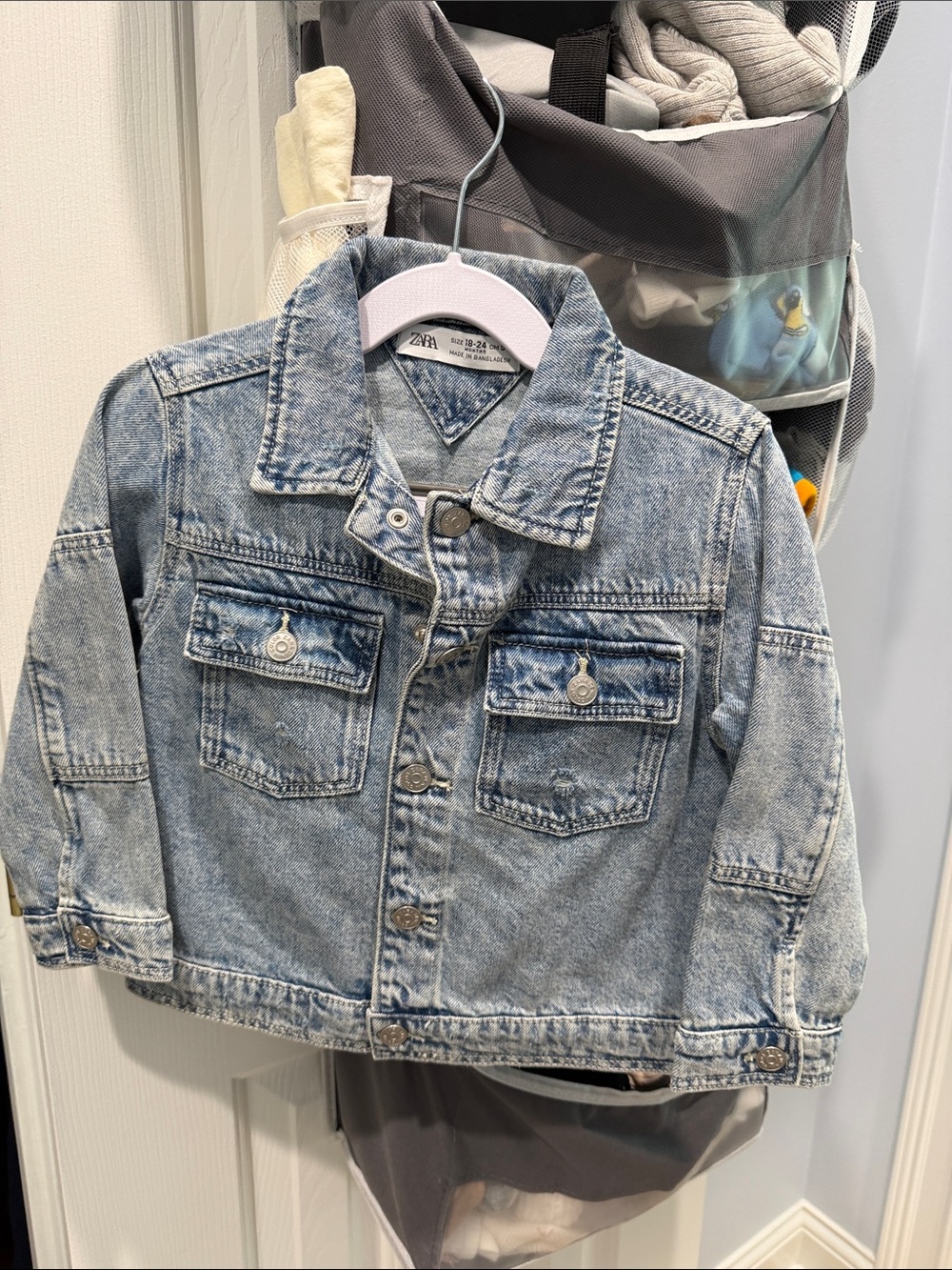Zara Kids Light Denim Jean Jacket - Blue